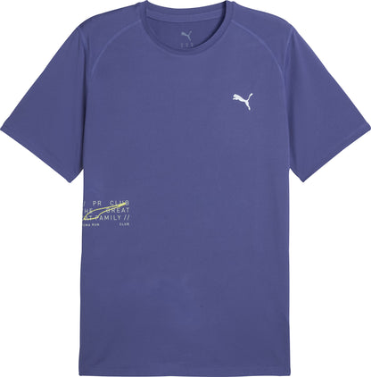 Puma Mesh Graphic Short Sleeve Mens Running Top - Blue
