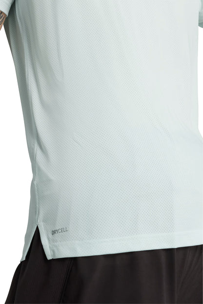 Puma Mesh Graphic Short Sleeve Mens Running Top - Blue