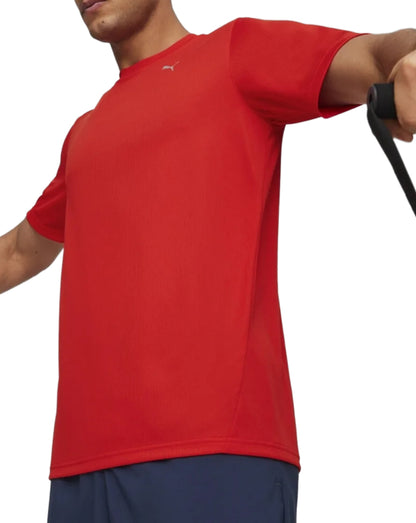 Puma Performance Short Sleeve Mens Training Top - Red