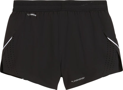 Puma Raceday UltraWeave 3 Inch Womens Split Running Shorts - Black