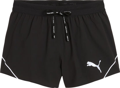 Puma Raceday UltraWeave 3 Inch Womens Split Running Shorts - Black