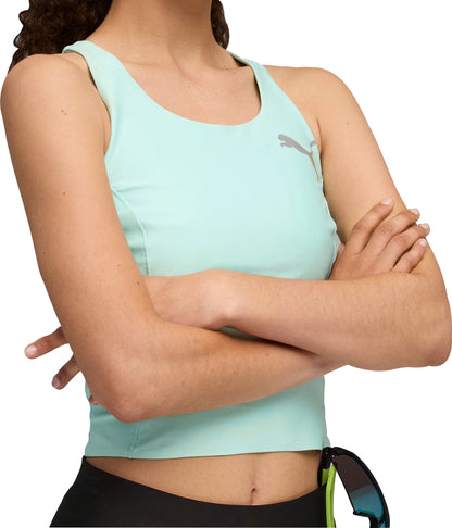 Puma Raceday UltraForm Womens Running Crop Top - Green
