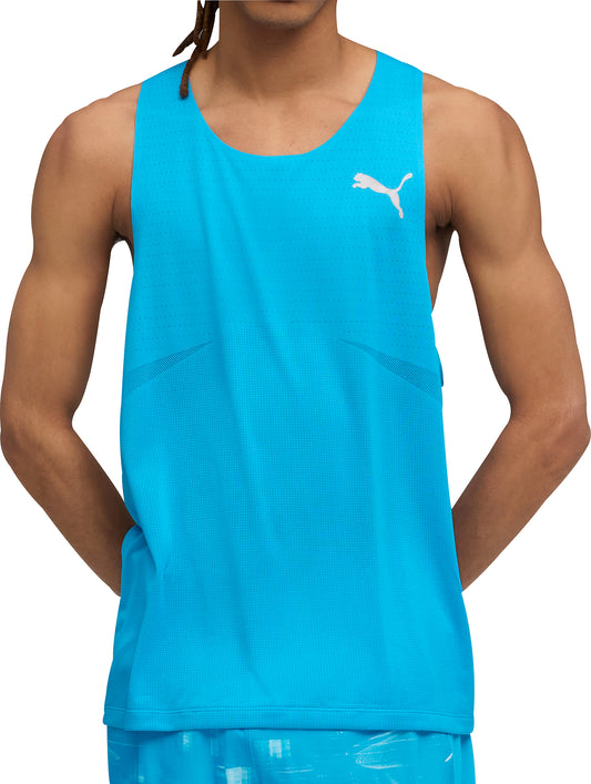 Puma Raceday Ultraspun Mens Running Vest - Blue