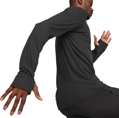 Puma Fun Favourite Long Sleeve Mens Running Top - Black