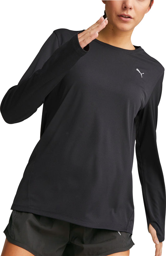 Puma Run Favourite Long Sleeve Womens Running Top - Black