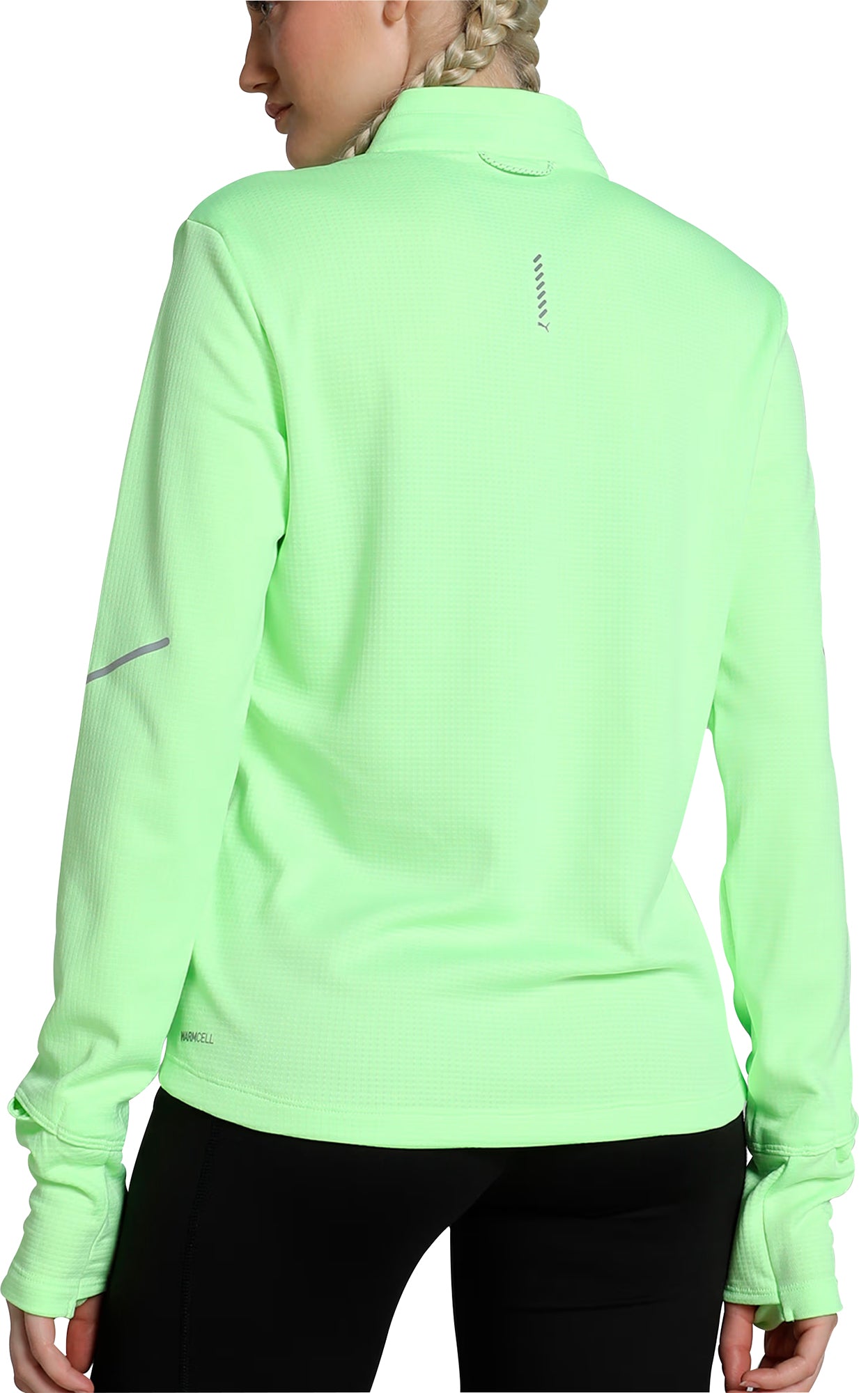Puma Run Grid Fleece Half-Zip Long Sleeve Womens Running Top