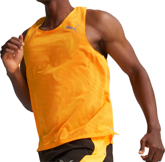Puma Run Ultraspun Mens Running Vest - Orange
