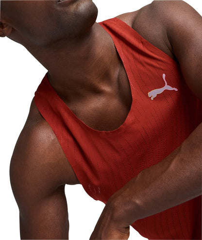 Puma Run Ultraspun Mens Running Vest - Red
