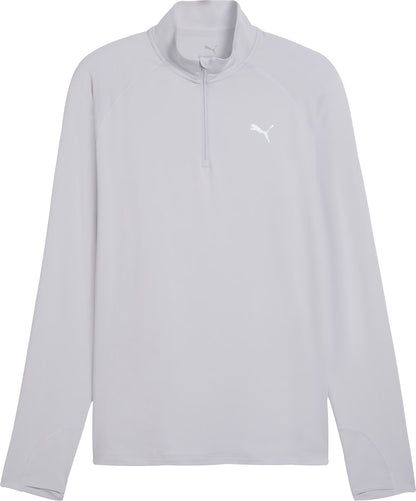 Puma Velocity Cloudspun Half Zip Long Sleeve Mens Running Top - Grey