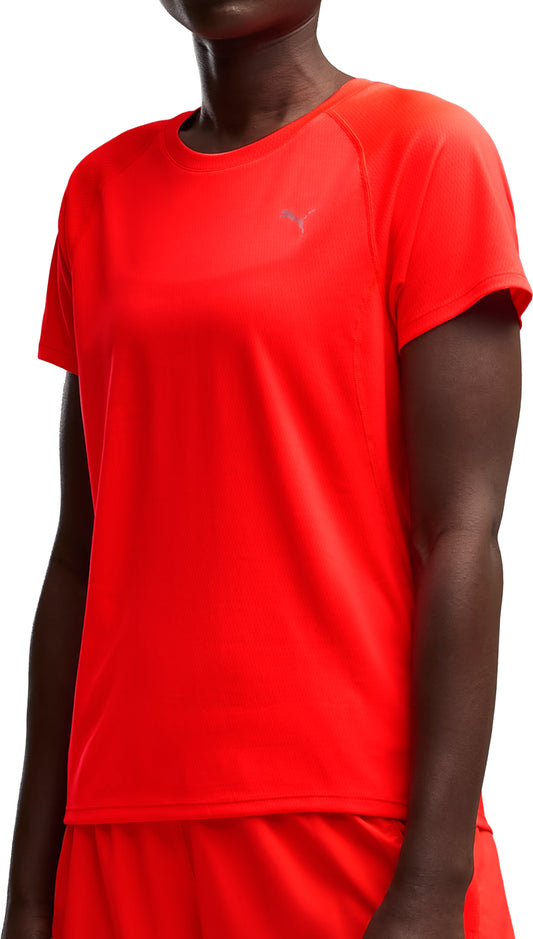 Puma Velocity Short Sleeve Womens Running Top - Red