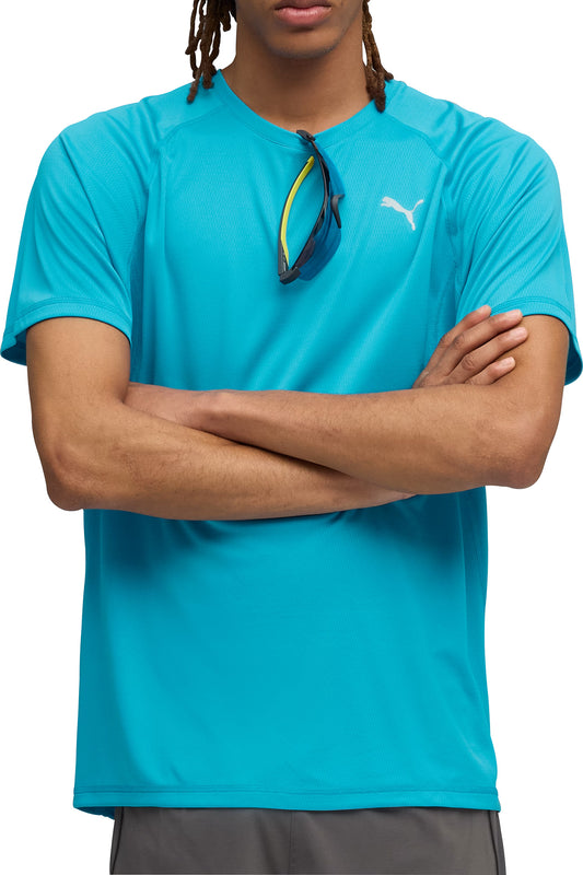 Puma Velocity Short Sleeve Mens Running Top - Blue