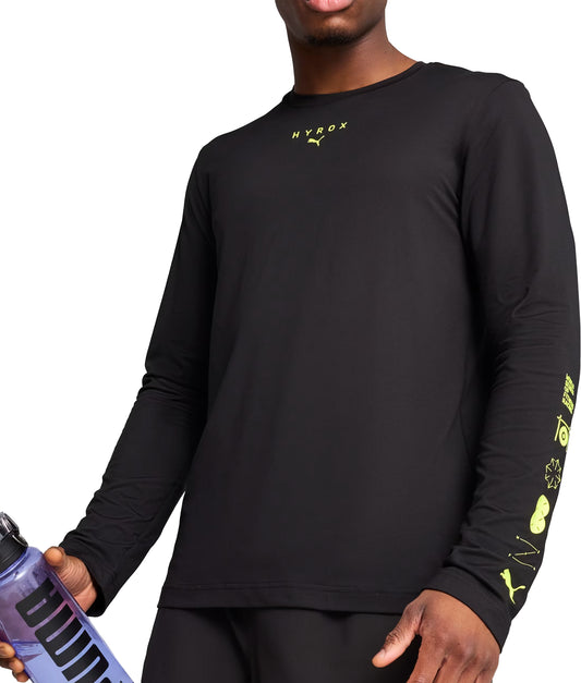 Puma X HYROX CloudSpun Long Sleeve Mens Training Top - Black