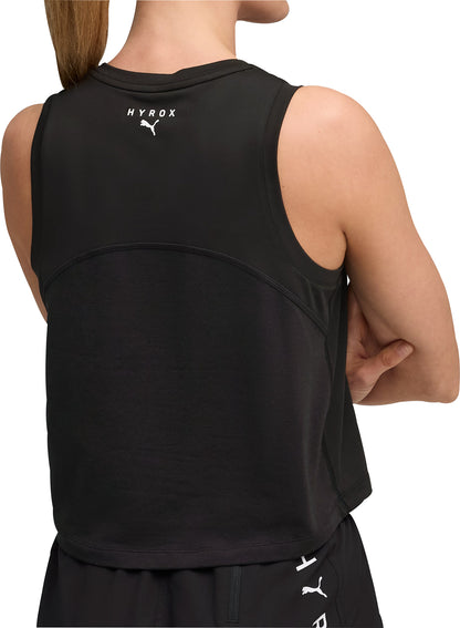 Puma X HYROX Cloudspun ThermoAdapt Womens Training Crop Top - Black
