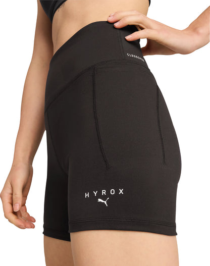 Puma X HYROX Cloudspun Womens Short Training Tights - Black