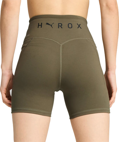 Puma X HYROX Cloudspun Womens Short Training Tights - Green
