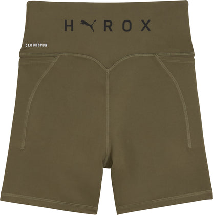 Puma X HYROX Cloudspun Womens Short Training Tights - Green
