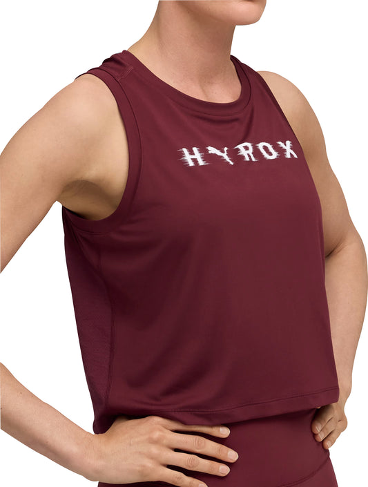 Puma X HYROX Cloudspun ThermoAdapt Womens Training Crop Top - Red