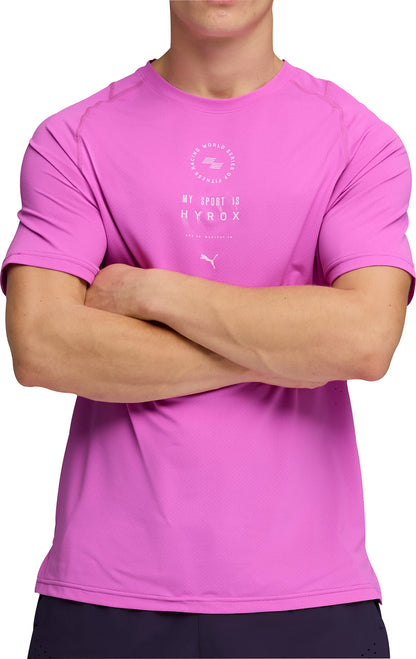 Puma X HYROX Dryelite Short Sleeve Mens Training Top - Pink