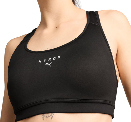 Puma X HYROX Mid Impact Womens Sports Bra - Black
