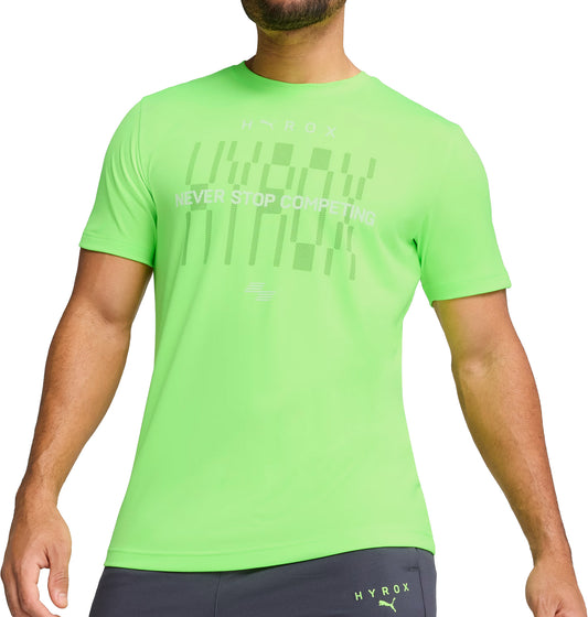 Puma X HYROX Train All Day Short Sleeve Mens Training Top - Green