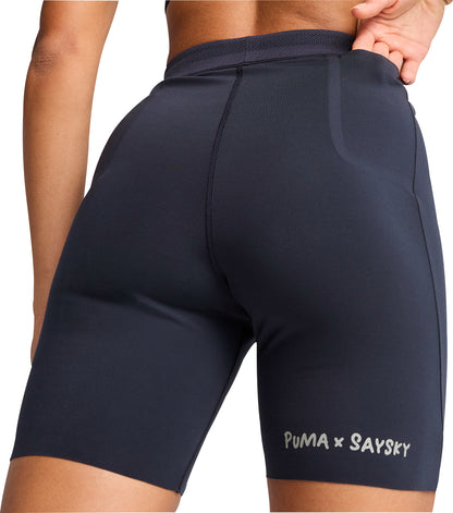 Puma X SAYSKY 7 Inch Womens Short Running Tights - Blue