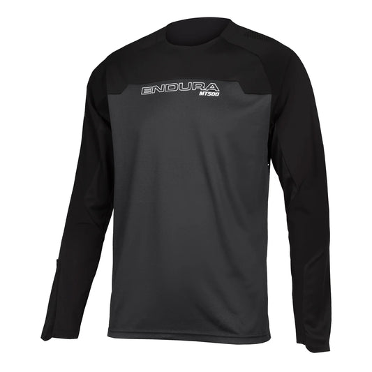 Endura MT500 Burner Mens Long Sleeve Cycling Jersey - Black
