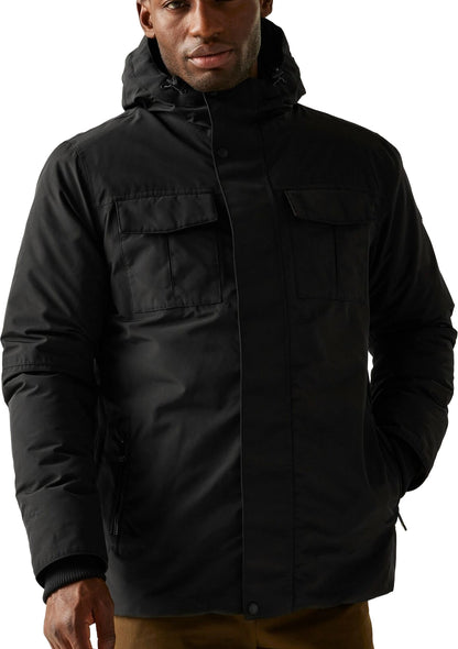 Regatta Eamont Insulated Mens Waterproof Jacket - Black