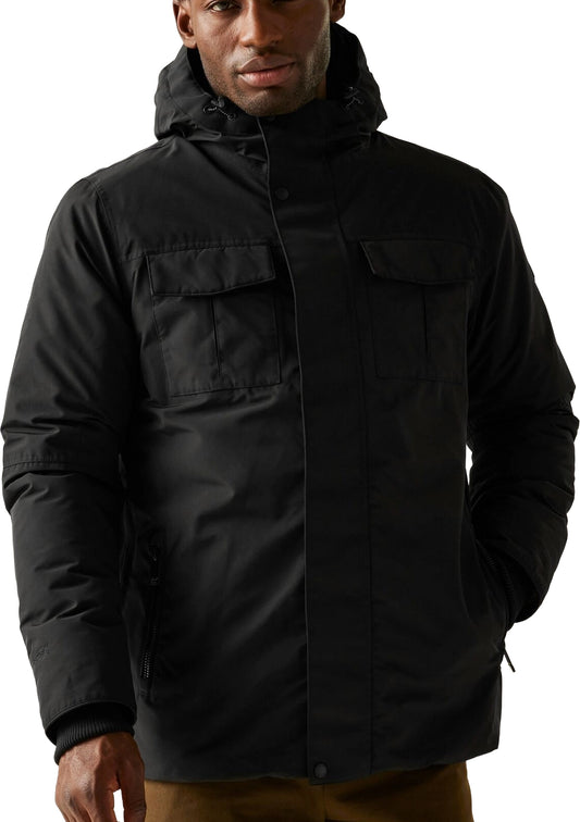 Regatta Eamont Insulated Mens Waterproof Jacket - Black