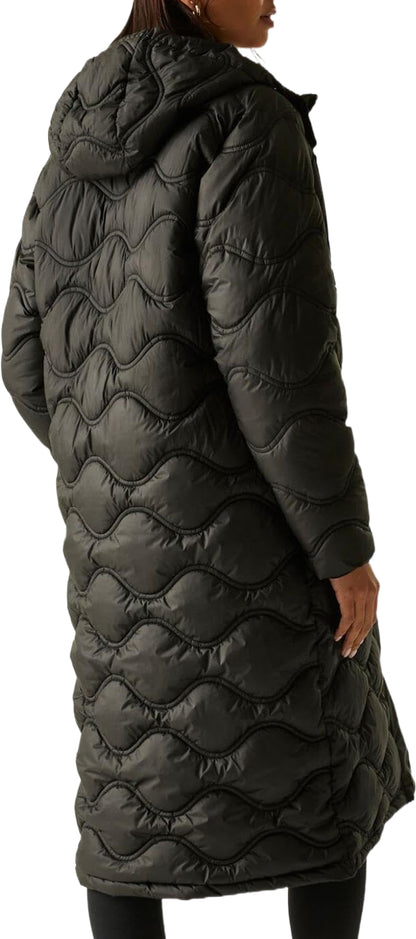 Regatta Embrie Longline Quilted Womens Padded Jacket - Black