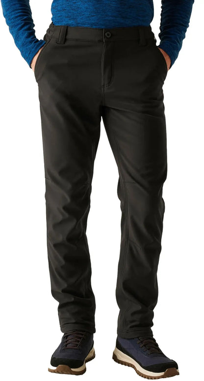 Regatta Fenton Geo Softshell (Regular) Mens Walking Pants - Black