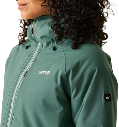 Regatta Highton Stretch Padded Womens Waterproof Jacket - Green