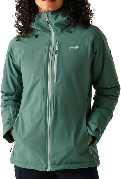 Regatta Highton Stretch Padded Womens Waterproof Jacket - Green