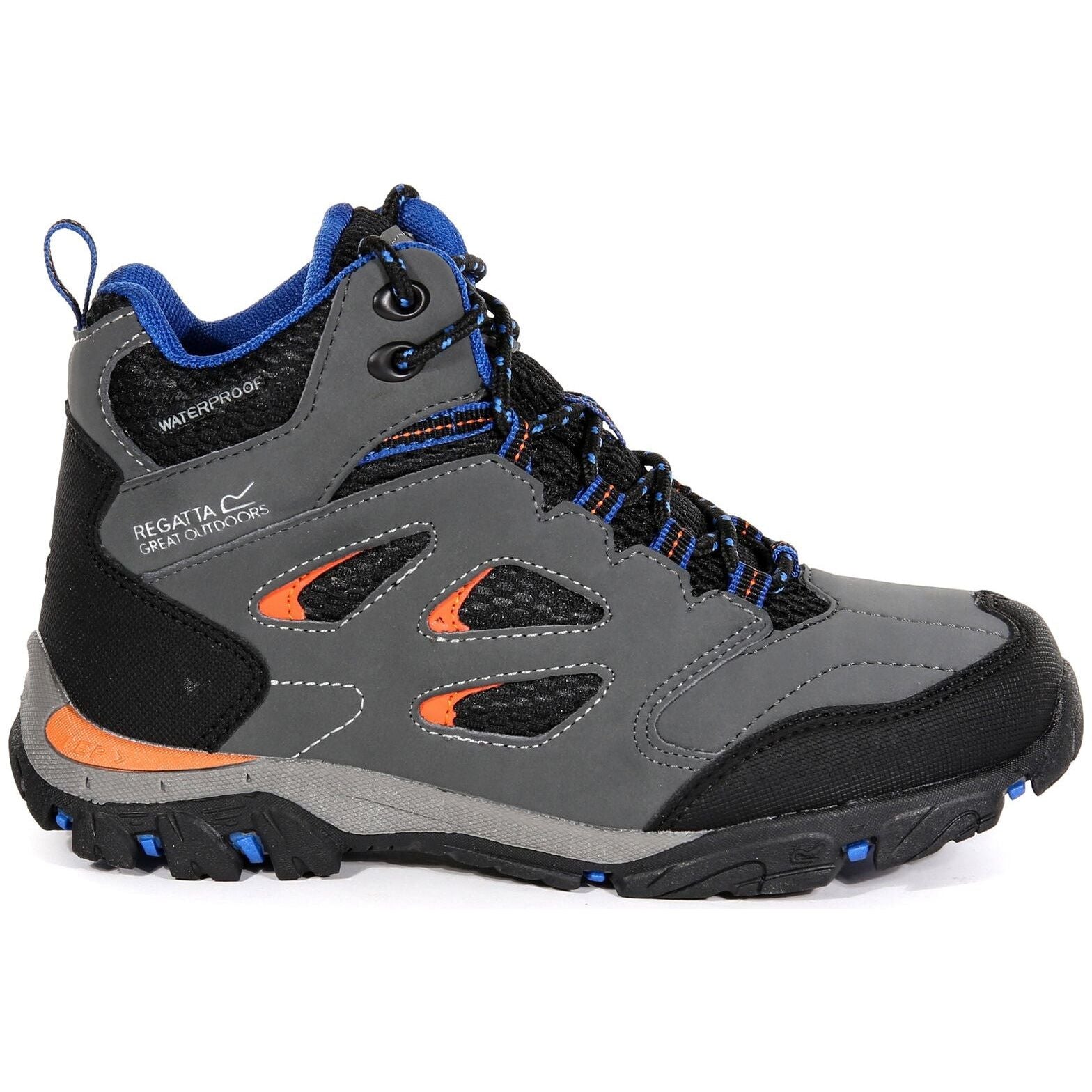 Regatta Holcombe Mid Waterproof Junior Walking Boots Grey