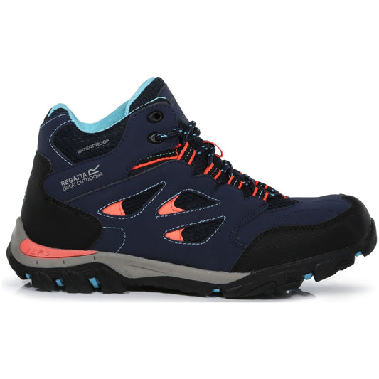 Regatta Holcombe Mid Waterproof Junior Walking Boots - Navy