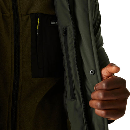 Regatta Rhodo Padded Mens Waterproof Jacket - Green