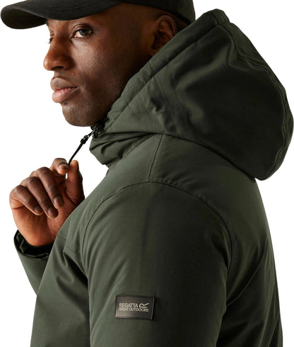 Regatta Rhodo Padded Mens Waterproof Jacket - Green