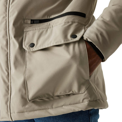 Regatta Rhodo Padded Mens Waterproof Jacket - Cream