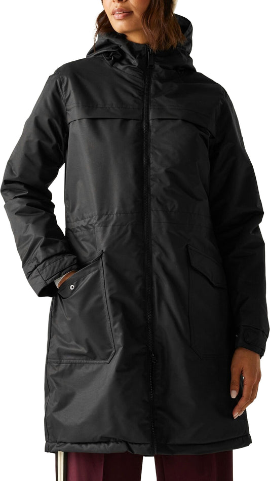 Regatta Romine II Womens Waterproof Parka Jacket - Black