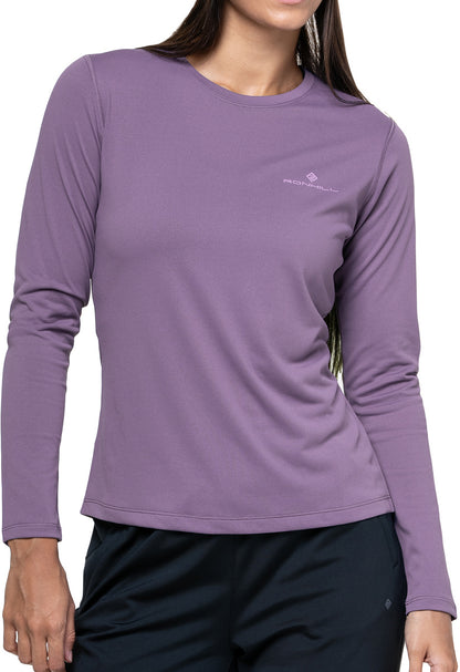 Ronhill Core Long Sleeve Womens Running Top - Purple