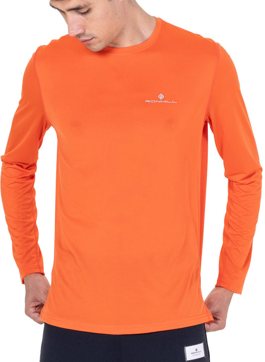 Ronhill Core Long Sleeve Mens Running Top - Orange