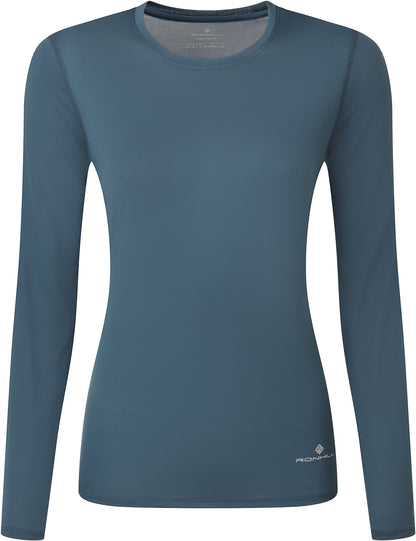 Ronhill Core Long Sleeve Womens Running Top - Blue