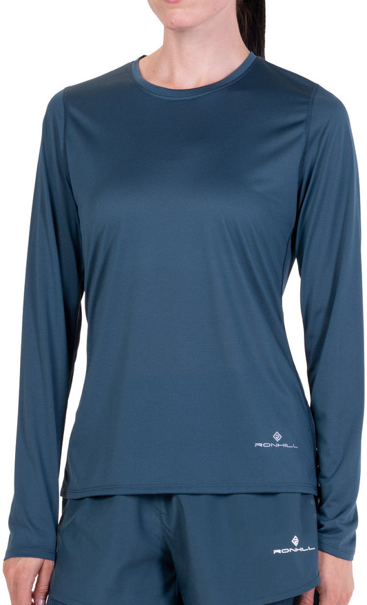 Ronhill Core Long Sleeve Womens Running Top - Blue