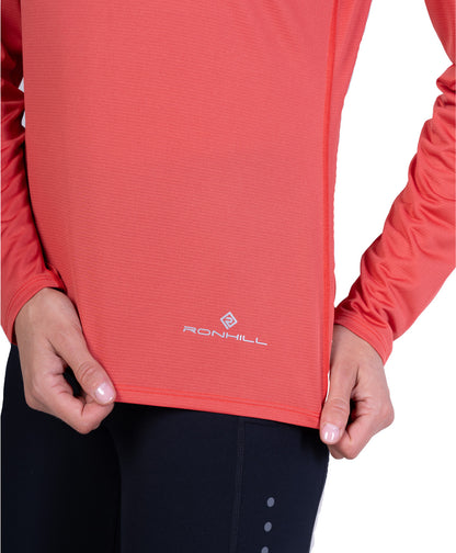 Ronhill Core Long Sleeve Womens Running Top - Pink