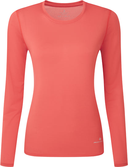 Ronhill Core Long Sleeve Womens Running Top - Pink