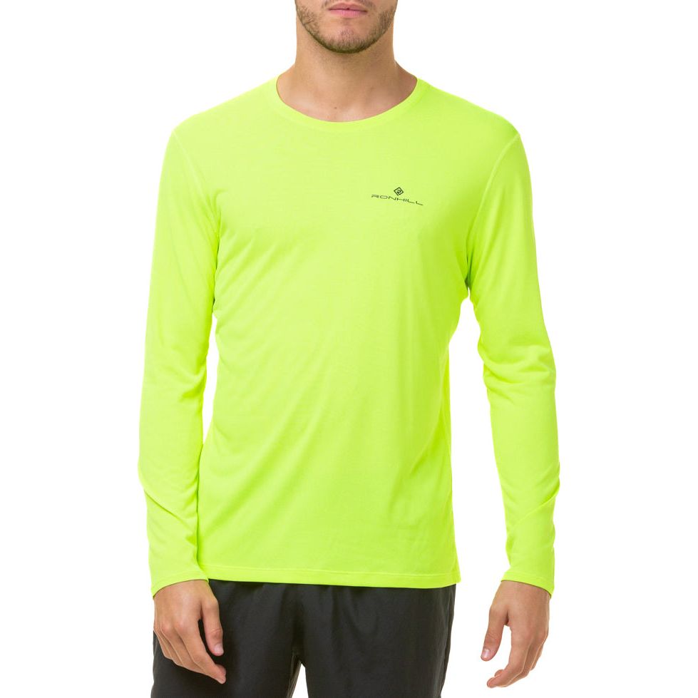 Ronhill Core Long Sleeve Mens Running Top Yellow Start Fitness