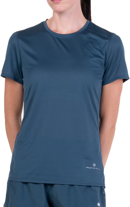 Ronhill Core Short Sleeve Womens Running Top - Blue