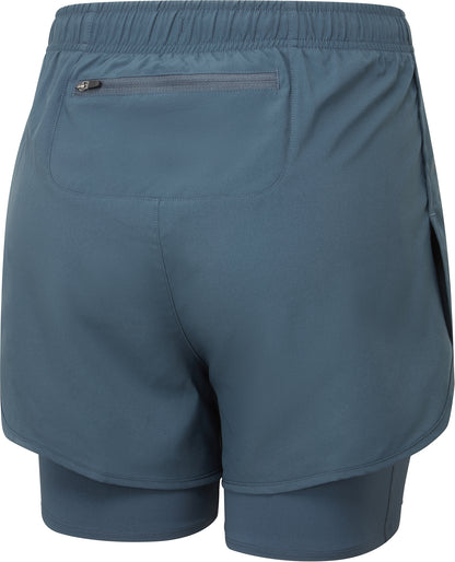 Ronhill Core Twin 2 in 1 Womens Running Shorts - Grey