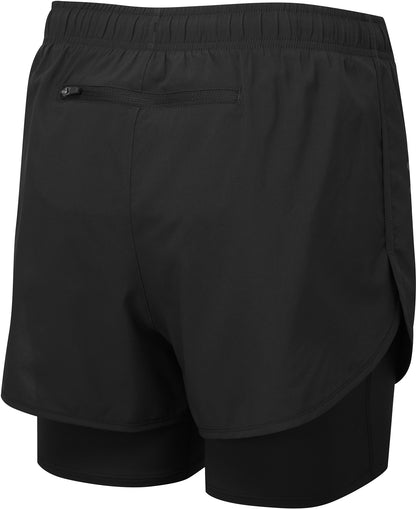 Ronhill Core Twin 2 In 1 Womens Running Shorts - Black