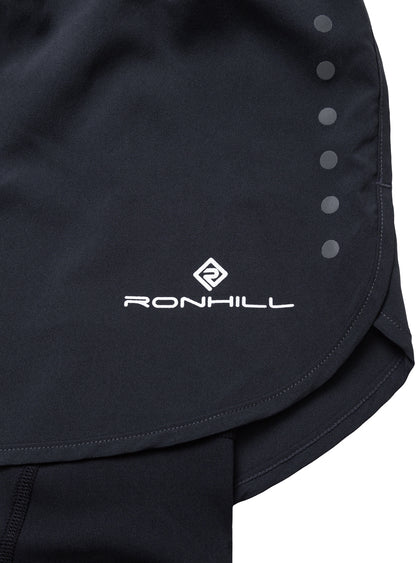 Ronhill Core Twin 2 In 1 Womens Running Shorts - Black