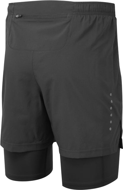 Ronhill Core Twin 2 In 1 Mens Running Shorts - Black